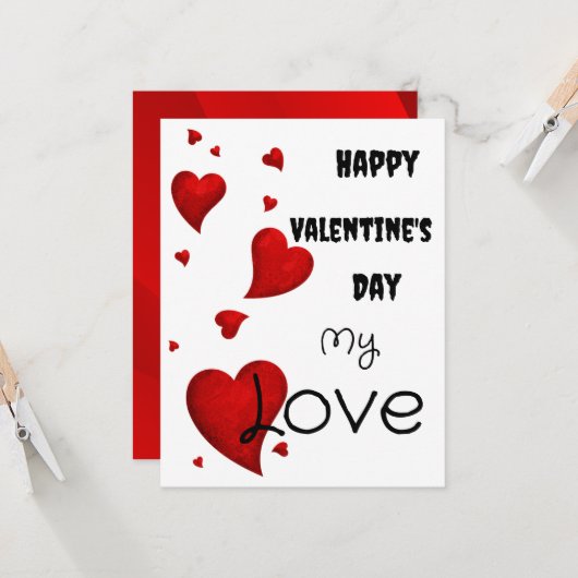 Carte Saint-Valentin (Devant/Arrière en situation)