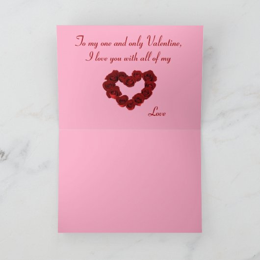 Carte : Saint-Valentin (Intérieur)