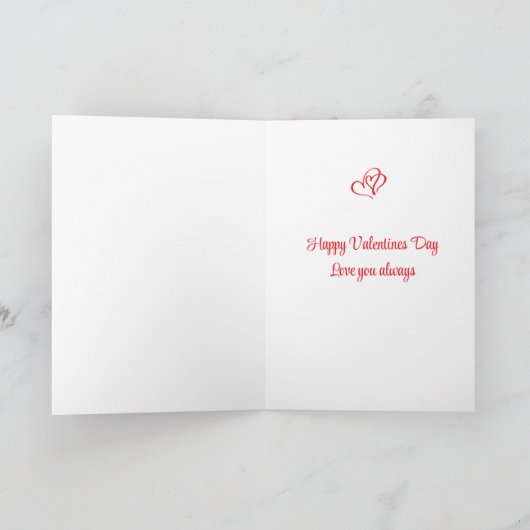 Carte Saint Valentin (Intérieur)