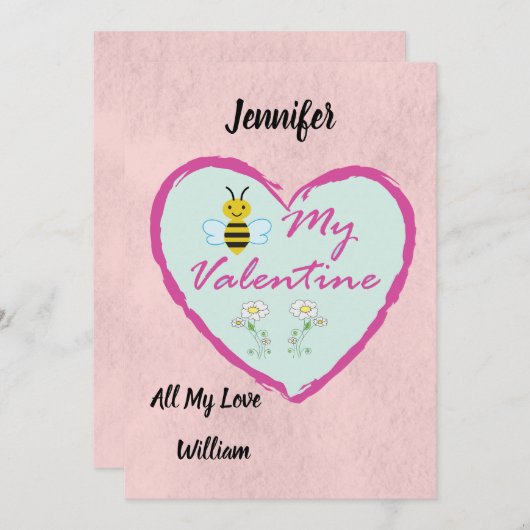 Carte Saint Valentin (Devant / Derrière)