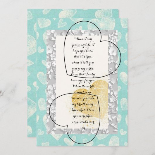 Carte Saint-Valentin (Devant / Derrière)