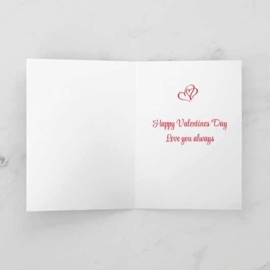 Carte Saint Valentin (Intérieur)