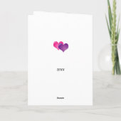 Carte Saint Valentin 2 Coeurs 1 Love Couple's Pretty (Dos)