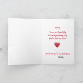 Carte Saint Valentin 2 Photo de papa à fille (Intérieur)