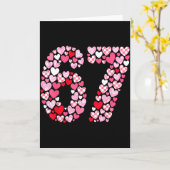 Carte Saint-Valentin 67 Cœurs Romantique Drôle Six Sept (Fleur jaune)