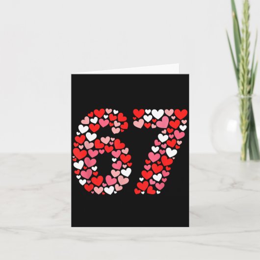 Carte Saint-Valentin 67 Meme Rempli de Cœurs Drôle S (Devant)