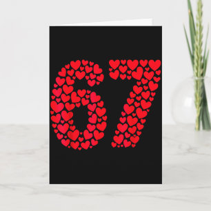 Carte Saint-Valentin 67 Rempli De Cœur Drôle Six Sept