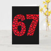 Carte Saint-Valentin 67 Rempli De Cœur Drôle Six Sept (Fleur jaune)