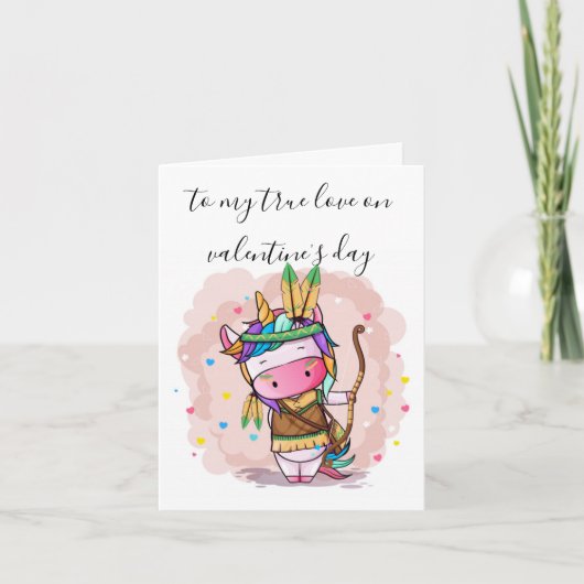 Carte Saint-Valentin - À mon vrai amour (Devant)