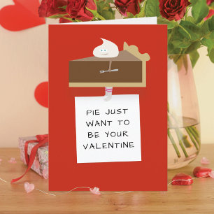 Carte Saint-Valentin à tarte au chocolat