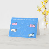 Carte Saint-Valentin à travers les kilomètres (Fleur jaune)