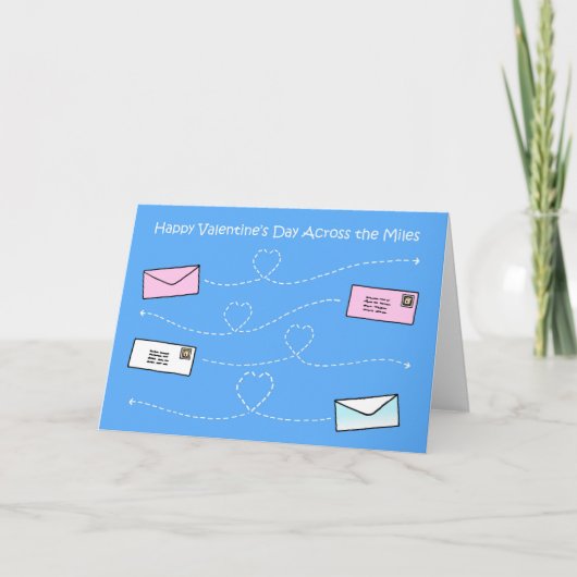 Carte Saint-Valentin à travers les kilomètres (Devant)