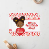 Carte Saint Valentin Africaine Américaine (Devant/Arrière en situation)