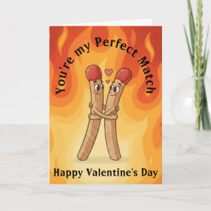 Carte Saint-Valentin Allumettes