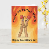 Carte Saint-Valentin Allumettes (Fleur jaune)