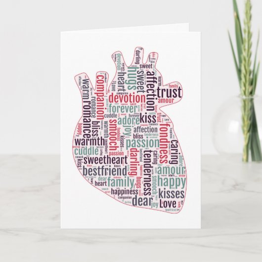 Carte Saint-Valentin alternative cœur anatomique (Devant)