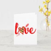 Carte Saint-Valentin Amour avec cœur Premium  (Fleur jaune)