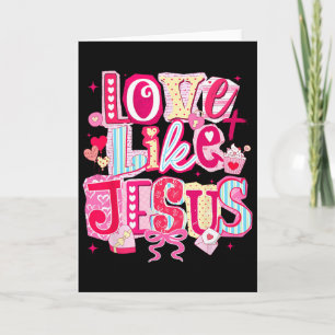 Carte Saint-Valentin Amour Comme Jésus Coquette Nœud Fem