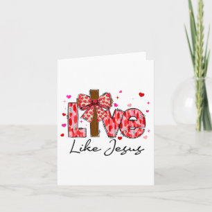 Carte Saint-Valentin Amour comme Jésus Rose Coquette Cro