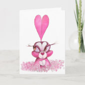 Carte Saint Valentin Amour lapin ! (Devant)