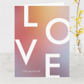 Carte Saint-Valentin Amour Moderne Dégradé Ombré (Fleur jaune)
