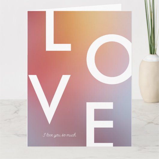 Carte Saint-Valentin Amour Moderne Dégradé Ombré (Devant)