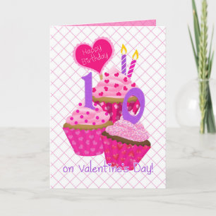 Carte Saint-Valentin Anniversaire des gâteaux fillettes
