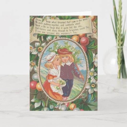 Carte Saint Valentin antique et original, Ère victorienn (Devant)