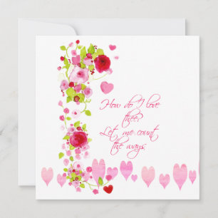 Carte Saint-Valentin aquarelle pour chéri(e)