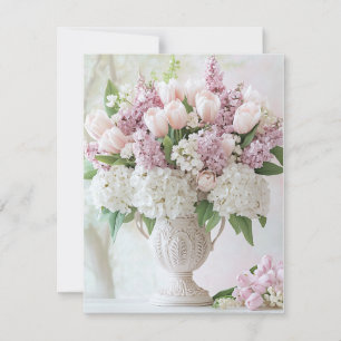Carte Saint-Valentin au lilas rose romantique et h