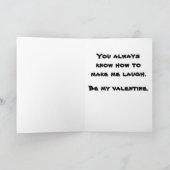 Carte Saint-Valentin au singe Macaque (Intérieur)