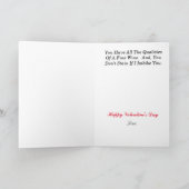 Carte Saint Valentin au vin fin (Intérieur)