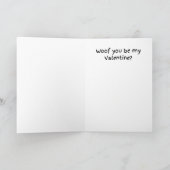 Carte Saint Valentin aux chiots blancs mignons (Intérieur)