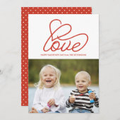 Carte Saint Valentin avec Amour et Photo (Devant / Derrière)