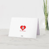 Carte Saint Valentin avec Basset Hound et Coeurs (Dos)