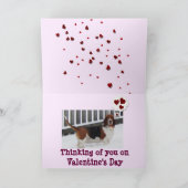 Carte Saint Valentin avec Basset Hound et Coeurs (Intérieur)