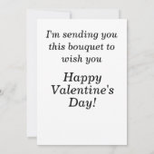 Carte Saint-Valentin avec bouquet de fleurs fait de cœur (Dos)