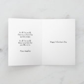 Carte Saint Valentin avec cardinaux et poèmes (Intérieur)