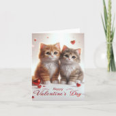 Carte Saint Valentin avec chats (Devant)
