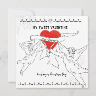 Carte Saint Valentin avec Cherubs
