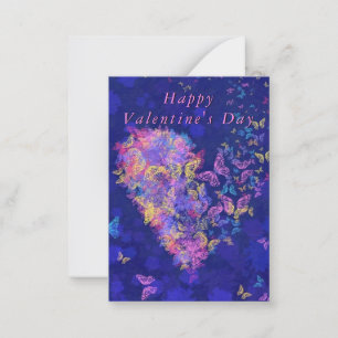 Carte Saint-Valentin avec coeur papillon