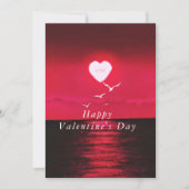 Carte Saint-Valentin avec coucher de soleil romant (Devant)