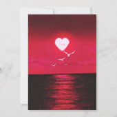 Carte Saint-Valentin avec coucher de soleil romant (Dos)