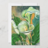 Carte Saint Valentin avec Fleurs Calla Lily (Devant)