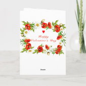 Carte Saint Valentin avec fleurs et texte personna (Dos)