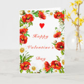 Carte Saint Valentin avec fleurs et texte personna (Fleur jaune)