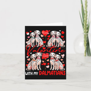Carte Saint-Valentin Avec Mon Couple Dalmatiens Chiens C