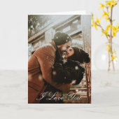 Carte Saint-Valentin avec photo personnalisée (Fleur jaune)