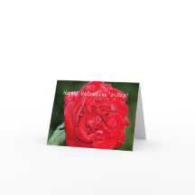 Carte Saint-Valentin avec Rose rouge