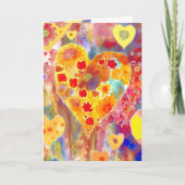 Carte Saint-Valentin avec roses, rouges, jaunes, b (Devant)